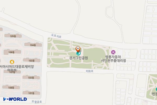경서근린공원 위치 지도 — 경서동 996