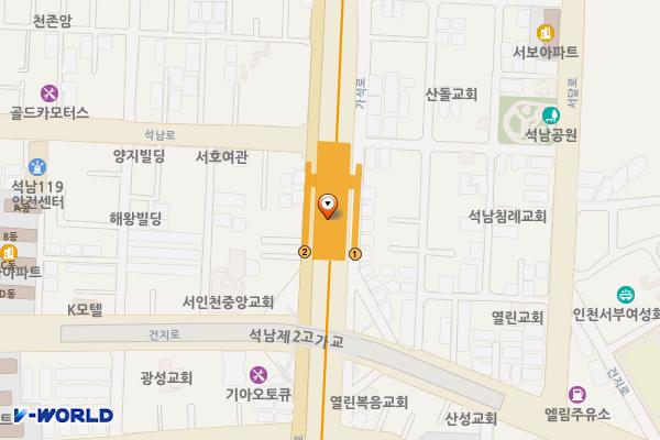 서부여성회관역 위치 지도 — 인천광역시 서해구 가석로 169, 서부여성회관역(인천2호선) (석남동)