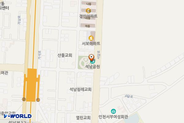 석남어린이공원 위치 지도 — 인천광역시 서해구 서달로 25, 석남어린이공원 (석남동)