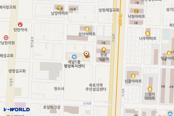 석남지구대 위치 지도 — 인천광역시 서해구 가정로294번길 23, 석남지구대 (석남동)