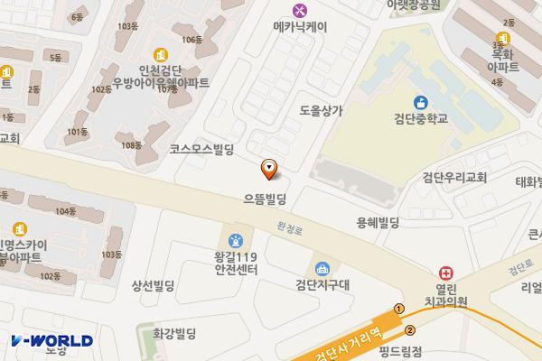 검단청소년센터 위치 지도 — 인천광역시 검단구 완정로188번길 3, 검단청소년센터 (마전동)