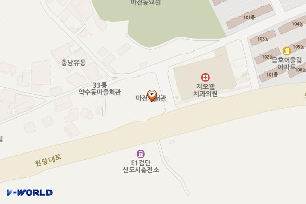마전도서관 위치 지도 — 인천광역시 검단구 원당대로 563 (마전동)