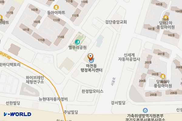 마전동행정복지센터 위치 지도 — 인천광역시 검단구 완정로10번길 14, 마전동행정복지센터 (마전동)