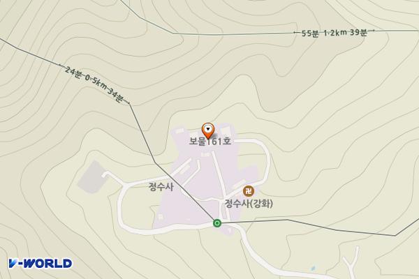 정수사 위치 지도 — 인천광역시 강화군 화도면 사기리 산85
