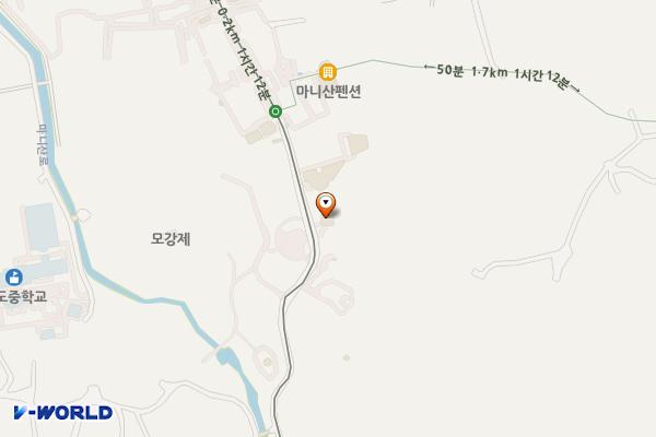 마니산(얼체험관) 위치 지도 — 인천광역시 강화군 화도면 마니산로675번길 27