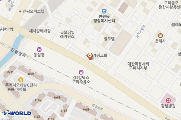 원평가로1주차장 위치 지도 — 경상북도 구미시 금오시장로1길 4