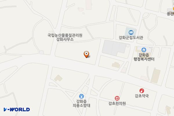 신시장 위치 지도 — 인천광역시 강화군 강화읍 청하동길7번길 2
