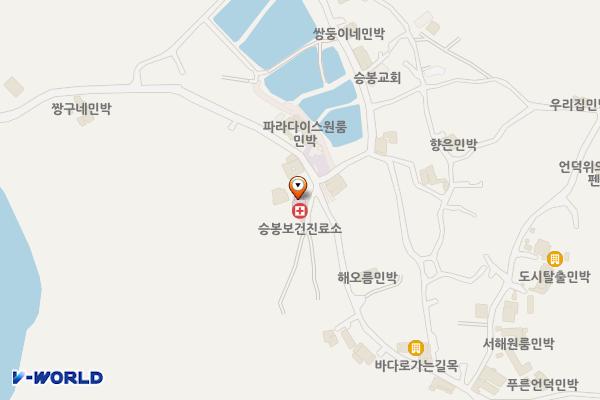 승봉보건진료소 화장실 위치 지도 — 인천광역시 옹진군 자월면 승봉로 90-2