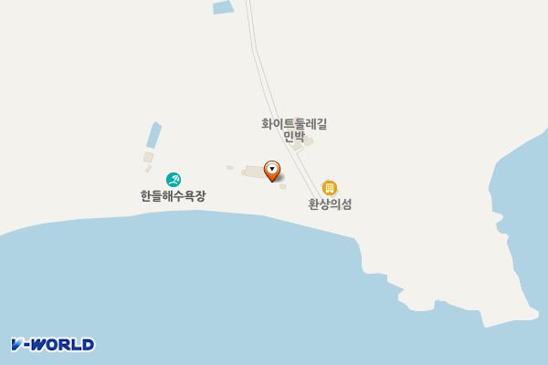 한들해수욕장 위치 지도 — 인천광역시 옹진군 북도면 장봉로465번길 70