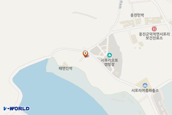 서포리 해변민박 앞 공중화장실 위치 지도 — 인천광역시 옹진군 덕적면 덕적남로587번길 49