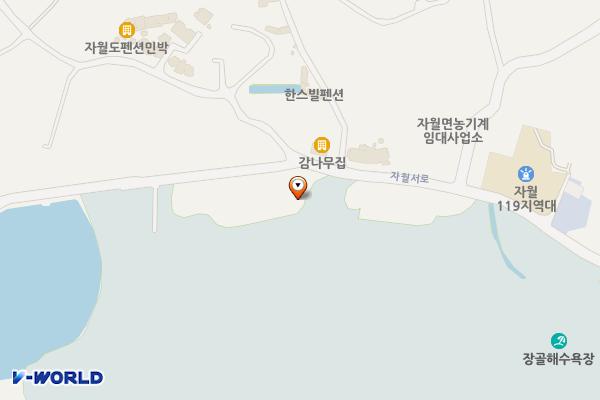 장골(신) 해수욕장 공중화장실 위치 지도 — 인천광역시 옹진군 자월면 자월서로 91