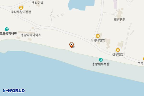 옹암해수욕장 위치 지도 — 인천광역시 옹진군 북도면 장봉로 205