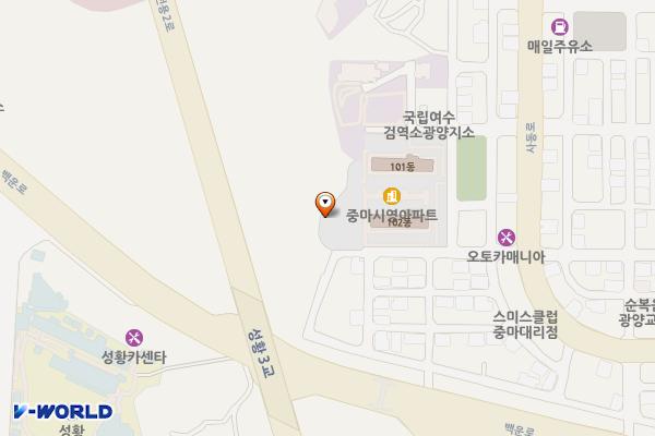 중동 1375-13 위치 지도 — 전남광주통합특별시 광양시 중동 1375-13