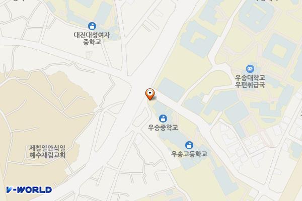 우송중학교 위치 지도 — 대전광역시 동구 동대전로131번길 53