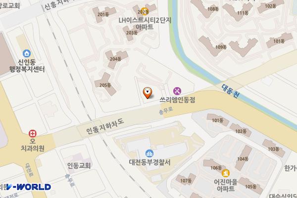 대전열린가정폭력상담소 위치 지도 — 대전광역시 동구 충무로 223