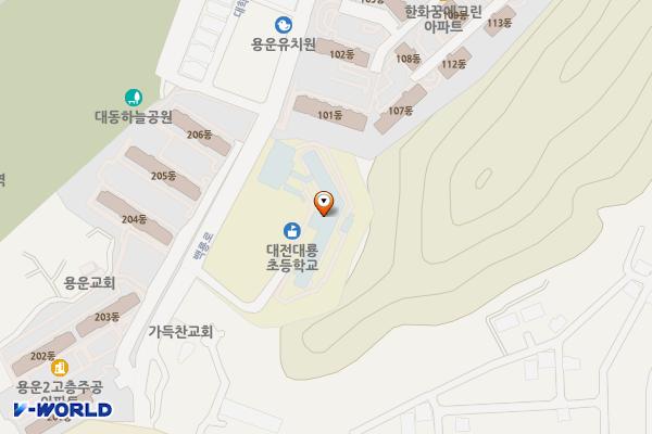 대룡초등학교 위치 지도 — 대전광역시 동구 백룡로 123