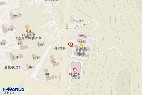 촌닭산오리 위치 지도 — 대전광역시 동구 동부로168