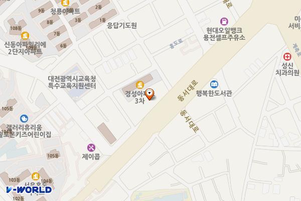 일웅스파랜드휘트니스헬스 위치 지도 — 대전광역시 동구 동서대로 1605