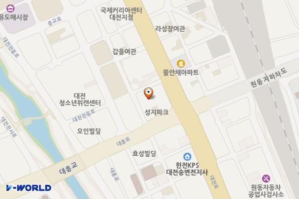 중앙시장(우체국 뒤) 위치 지도 — 대전광역시 동구 중앙로204번길 97