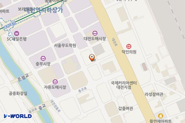중앙메가프라자 위치 지도 — 대전광역시 동구 대전로779번길 18
