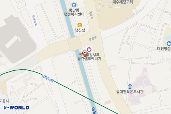 대동천 위치 지도 — 대전광역시 동구 소제동 302-2