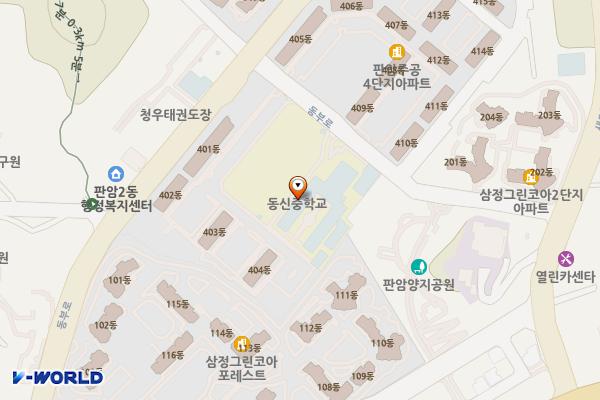 동신중학교 위치 지도 — 대전광역시 동구 동부로 56-22