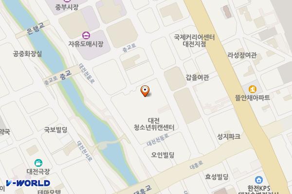 중앙시장복합주차빌딩 위치 지도 — 대전광역시 동구 중앙로 200번길 70