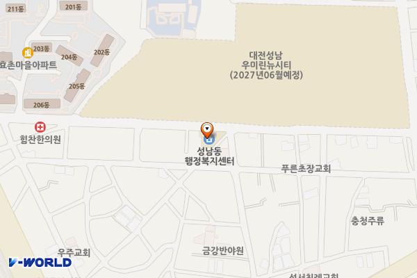 성남동주민센터 위치 지도 — 대전광역시 동구 계족로368번길 70