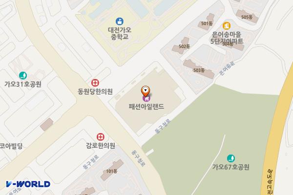 홈플러스 대전가오점 위치 지도 — 대전광역시 동구 은어송로 72
