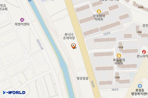 크리스탈 스포츠센터 위치 지도 — 대전광역시 동구 대전로 647