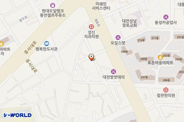 저소득층밀집지역(성남동) 위치 지도 — 대전광역시 동구 성남동 205-172