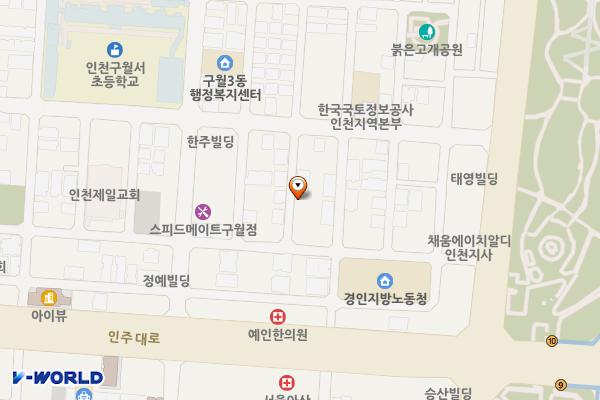 문화서제4호(정기차량전용) 위치 지도 — 인천광역시 남동구 구월3동 1108-12