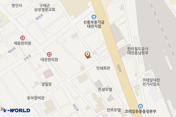 중앙동경노당 위치 지도 — 대전광역시 동구 대전로815번길 55