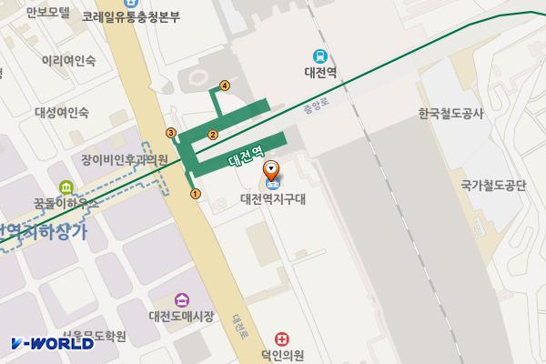 대전동부경찰서 대전역지구대 위치 지도 — 대전광역시 동구 역전시장길7