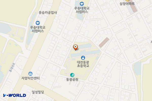동광초등학교 위치 지도 — 대전광역시 동구 백룡로11번길 20