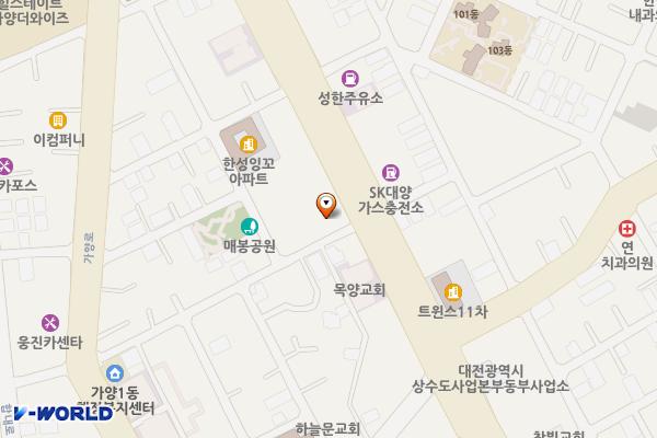 진암빌딩 위치 지도 — 대전광역시 동구 동대전로 309