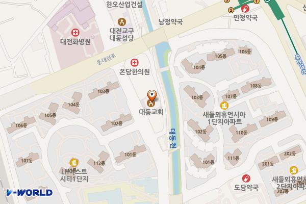 대동장로교회 위치 지도 — 대전광역시 동구 동대전로46번길 21