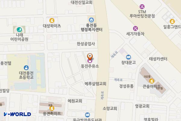 하나가득주유소 위치 지도 — 대전광역시 동구 계족로 501