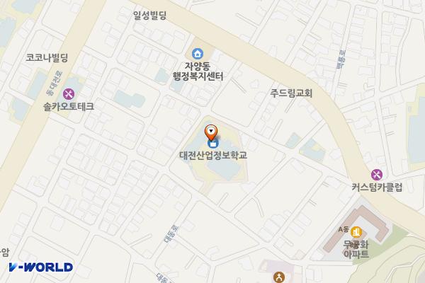대전기술정보학교 위치 지도 — 대전광역시 동구 동대전로144번길 47