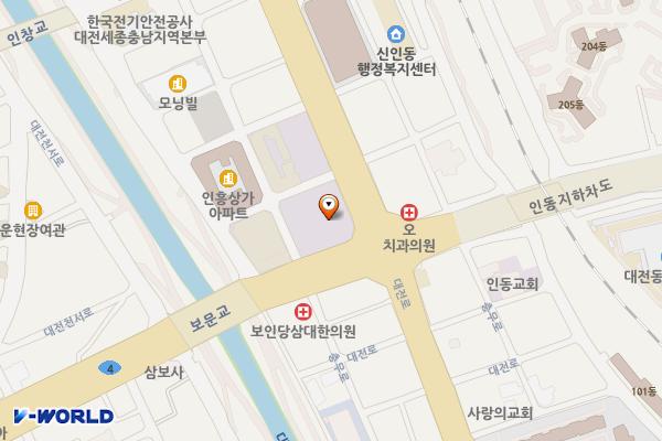 하나은행 인동지점 위치 지도 — 대전광역시 동구 대전로 691