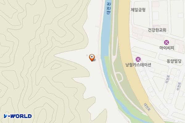 초지공원(하) 위치 지도 — 대전광역시 동구 대전로 93