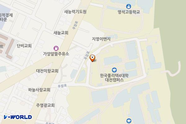 한국폴리텍대학 대전캠퍼스 위치 지도 — 대전광역시 동구 우암로 352-21