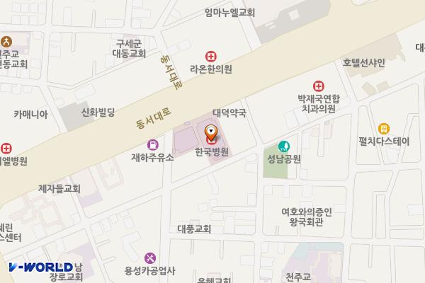 대전한국병원 장례식장 위치 지도 — 대전광역시 동구 동서대로 1672