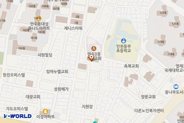 만월8호 위치 지도 — 인천광역시 남동구 만수3동 111-186
