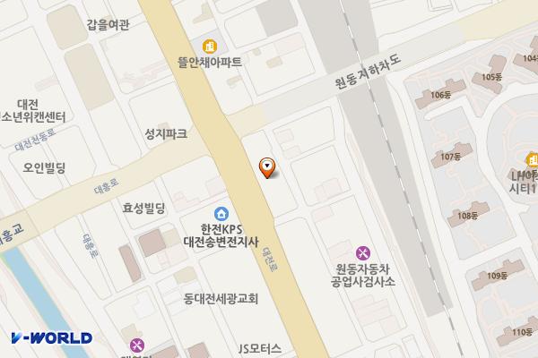 바이올렛 컨벤션웨딩홀 위치 지도 — 대전광역시 동구 대전로 742