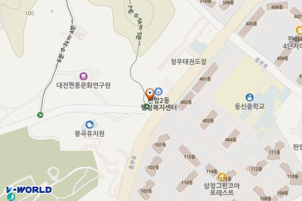 대전판암동우체국 1층 위치 지도 — 대전광역시 동구 동부로35