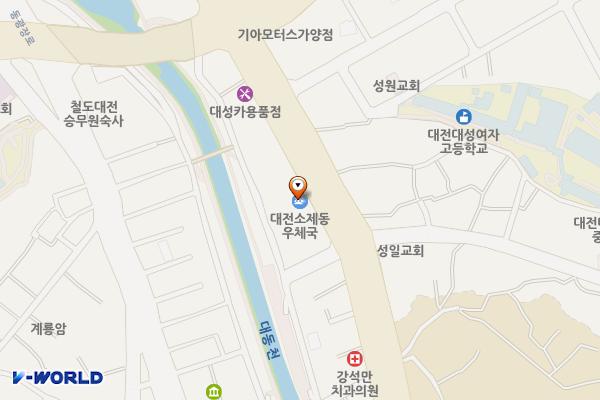 대전소제동우체국 1층 위치 지도 — 대전광역시 동구 계족로271