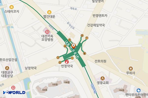 대전도시철도공사 대동역 위치 지도 — 대전광역시 동구 계족로 176