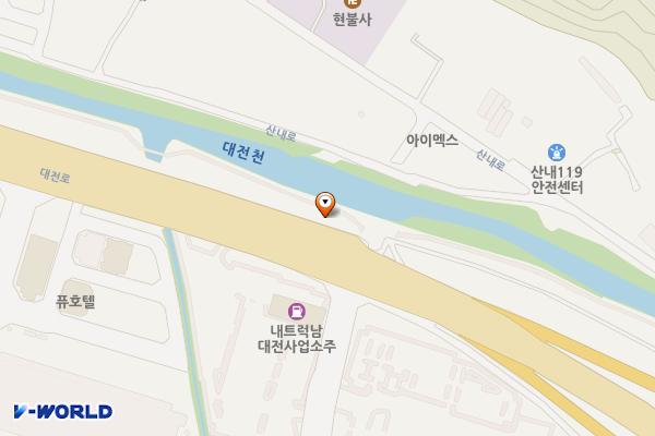대전천디딜방아(구도교) 위치 지도 — 대전광역시 동구 구도동 164-18