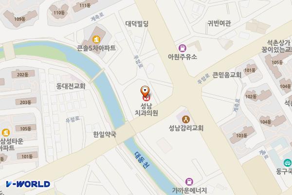 부모사랑요양병원 위치 지도 — 대전광역시 동구 우암로 159